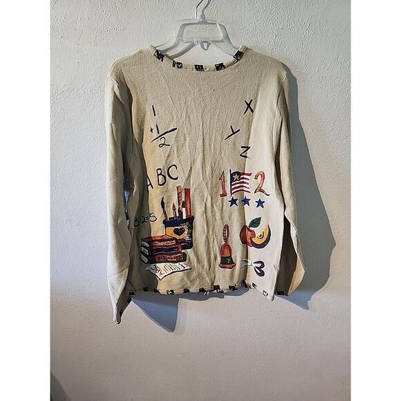 Onque Casuals Teacher Cardigan Sweater Teacher Educator Preschool Jacket NEW - Picture 6 of 6